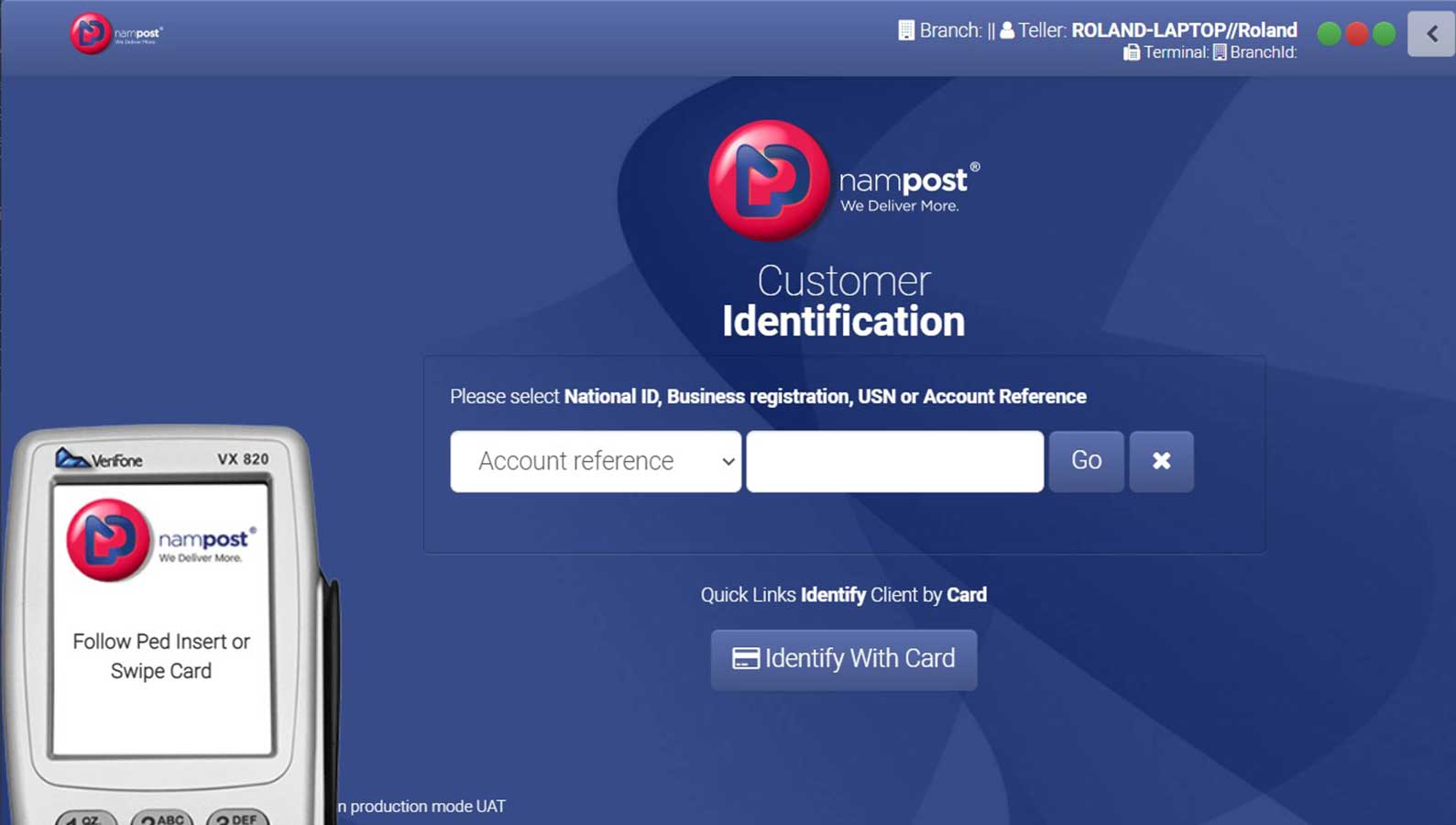 Screenshot of NamPost Front-Office Banking